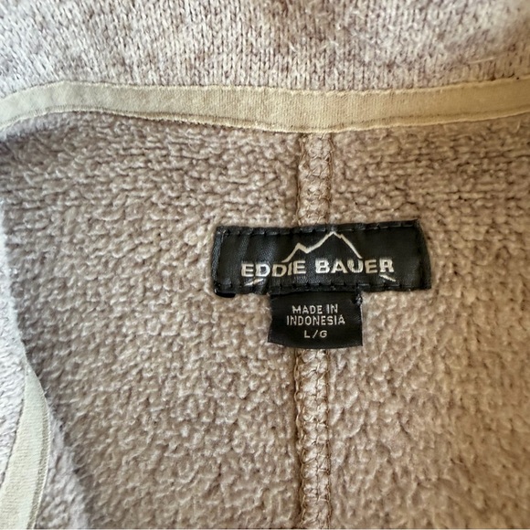 Eddie Bauer Men’s Quarter Zip Sweater Gray Size L - Picture 10 of 11